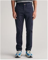 GANT - Slim Fit Twill Chinos - Lyst