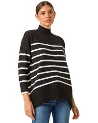 Roman - Relaxed Stripe Soft Knit Jumper - Lyst