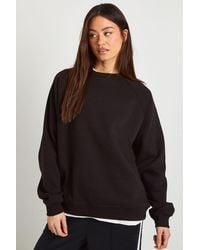 Boohoo - Tall Raglan Seam Oversized Sweatshirt - Lyst