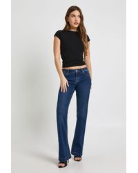 Boohoo - Low Waist Flared Jean - Lyst