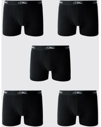 BoohooMAN - 5 Pack Script Boxers Cotton - Lyst