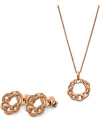 Orphelia - 'Estelle' 925 Sterling Set: Chain-Pendant + Earrings - Lyst