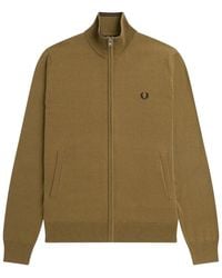 Fred Perry - Braunes Klassisches Sweatshirt Mit Reißverschluss Von - Lyst