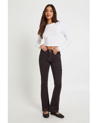 Boohoo - Mid Rise Y2K Bootcut Jean - Lyst