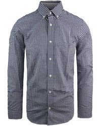Eden Park - Parijs Vichy Blauw Oxford Overhemd - Lyst