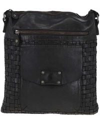 Ashwood Leather - 'Estasi' Woven Classic Large Vintage Crossbody Bag - Lyst