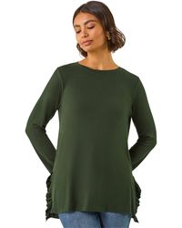Roman - Soft Touch Side Ruffle Top - Lyst