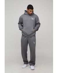BoohooMAN - Oversized Graphic M Hooded Tracksuit - Lyst