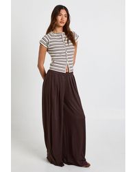 Boohoo - Supersoft Extra Wide Leg Trouser - Lyst