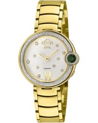 Gv2 - Perugia Diamond Watch, Ipyg Case, Dial,Ss/Ipyg Bracelet - Lyst