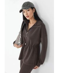 Busem - Zipper Collar Sweatshirt With Adjustable Waist - Lyst
