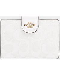 COACH - Signature Medium Corner Zip Wallet - Lyst