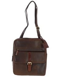 Fenland Sheepskin - Real Oily Leather Medium Messenger Bag - Lyst