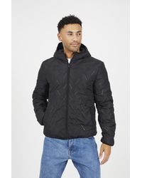 Brave Soul - Short Heat Seal Padded Hooded Jacket - Lyst