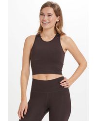 Sosandar - Mocha Racerback Super-Sculpt Sports Bra - Lyst