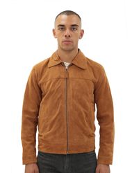 Infinity Leather - Retro Goat Suede Harington Jacket-Zurich - Lyst