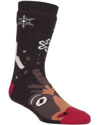 Heat Holders - Ladies Thermal Christmas Non Slip Slipper Socks With Grippers - Lyst