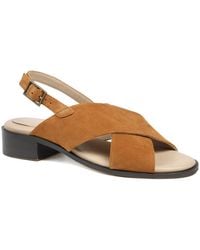 Jones Bootmaker - Fauna Leather Block Heel Sandals - Lyst