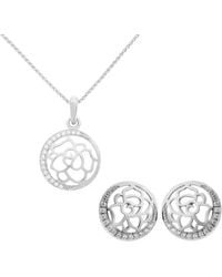 Orphelia - 'Blair' 925 Sterling Set: Chain-Pendant + Earrings - Lyst