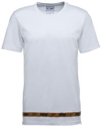 PUMA - X Naturel T-shirt Taped Branded Casual Top White 574180 02 - Lyst