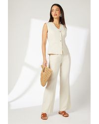PRINCIPLES - Pleat Detail Straight Leg Trousers - Lyst