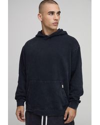 BoohooMAN - Essential Washed Oversized Over The Head Hoodie - Lyst