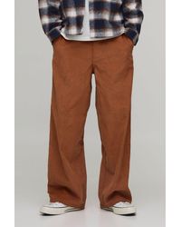 BoohooMAN - Baggy Cord Woven Tab Trousers - Lyst