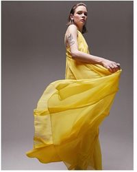TOPSHOP - Sleeveless Panelled Midi Dress - Lyst
