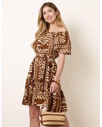 Blue Vanilla - Bardot Off The Shoulder Dress - Lyst