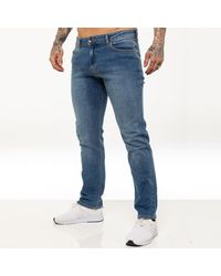 Kruze By Enzo - Straight Leg Stretch Jeans - Lyst