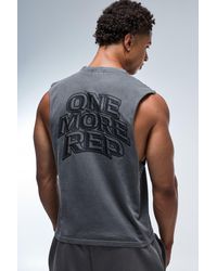 BoohooMAN - One More Rep Washed Regular Fit Tank - Lyst