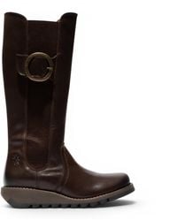 Fly London - Leather Knee-High Long Boots - Lyst