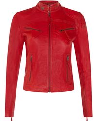 Infinity Leather - Slim-Fit Biker Jacket-Maldon Lamb Leather - Lyst