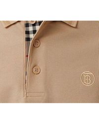 Burberry - Branded Circle Logo Camel Polo Shirt - Lyst