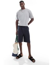 ASOS - Long Length Canvas Cargo Shorts - Lyst
