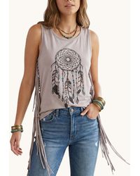 Brave Soul - Catch Sleeveless T Shirt Casual Regular Fit Cotton Lace Up Tee - Lyst