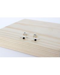 The Jewellery Stockroom - Sterling Enamel Bar Stud Earrings - Lyst