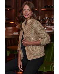 Sosandar - Embellished Boucle Bomber Jacket Leather - Lyst