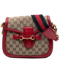 Gucci - Pre-Owned Medium Gg Canvas Lady Web Crossbody - Lyst