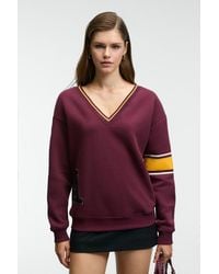 Grimelange - V-Neck Color Block Sweatshirt - Lyst