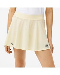 Lacoste - Damesrok Roland Garros Edition In Crème - Lyst