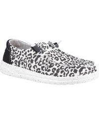 HEYDUDE - Wendy Leopard Slip On Ladies Shoes - Lyst
