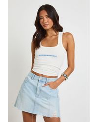 Boohoo - Seam Detail Mini Skirt - Lyst
