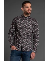 Nines - Cotton Floral Print Long Sleeve Shirt - Lyst