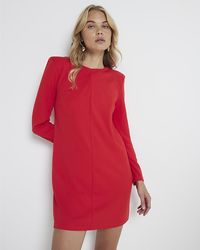 River Island - Mini Shift Dress Shoulder Pad - Lyst