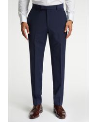 Racing Green - Regular Fit Dark Plain Trousers - Lyst