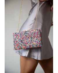 SVNX - Embellished Square Clutch Bag - Lyst