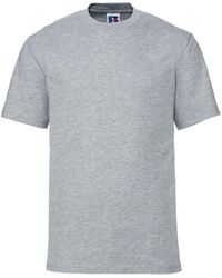 Russell - Adult Super Ringspun Cotton Classic T-Shirt (Light Oxford) - Lyst