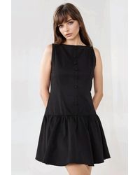 Hiccup - Sleeveless A-Line Mini Dress With Button Detail - Lyst