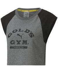 PUMA - X's Gym Logo Cropped Top - Lyst